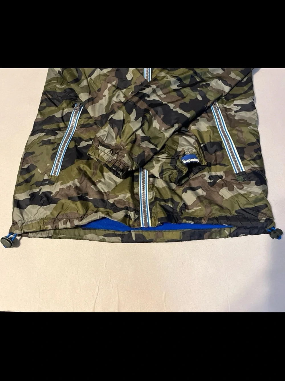 Superdry Sport Hooded Camo Jacket-Size S